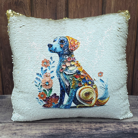 Set de Regalo Personalizado con Cojin de Lentejuelas